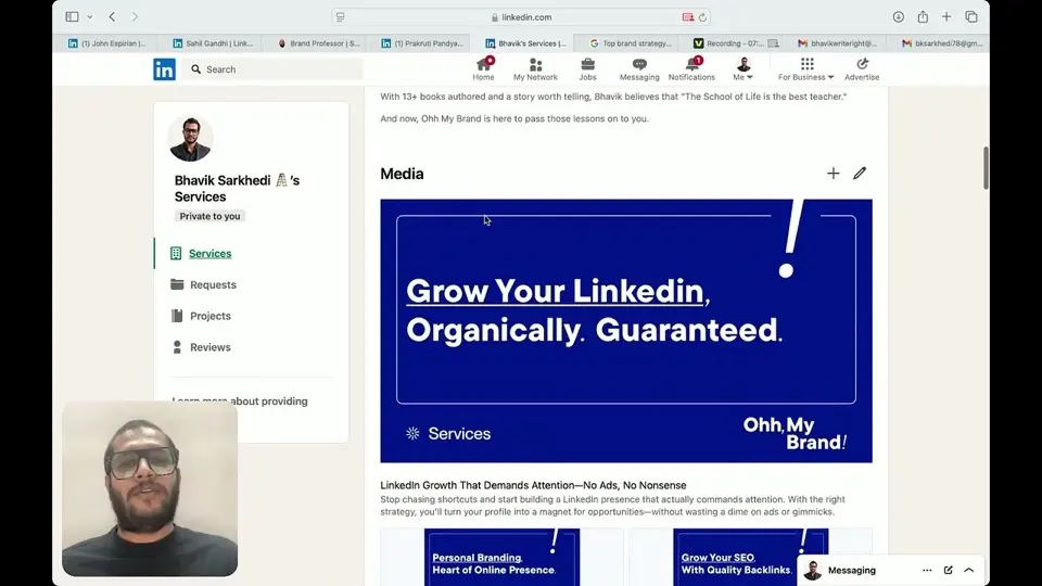 Video thumbnail: Activating LinkedIn's Services section and landing a client in 24 hours